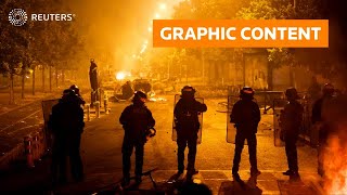 WARNING: GRAPHIC CONTENT: Hundreds arrested in third night of riots over French police shooting