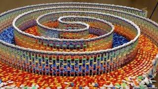 MOST DOMINOES TOPPLED IN A SPIRAL WORLD RECORD