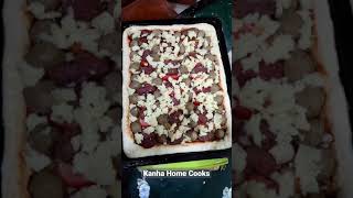 Homemade Yummy Pizza ភីហ្សាឆ្ងាញ់ #shorts