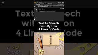 Text to Speech - Python 4 Lines of Code