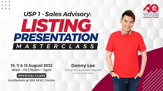 Listing Presentation Masterclass By ERA Top Leader -  Donny Lee 2022