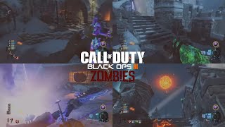 Black Ops 3 Zombie Der Eisendrache Local 4 Player Split-Screen Playthrough ( 115 Day )