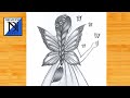 How to draw a Girl with Butterfly wings || Pencil sketch for beginner || Easy drawing || Drawing