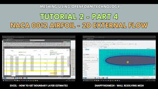 Meshing with snappyHexMesh | Tutorial 2-Part 4 | NACA 0012 airfoil - 2D external flow