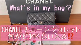 CHANEL シャネルチェーンウォレット 何がどれくらい入る？使用感は？ What's in my bag? フラップフォンケース