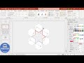 create 6 options with a hexagon shaped infographic slide in powerpoint