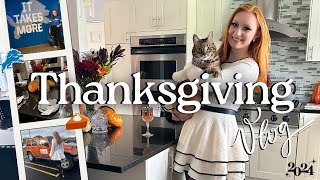 THANKSGIVING VLOG | DETROIT LIONS GAME, SANTA PARADE, FAMILY THANKSGIVING, DECORATING