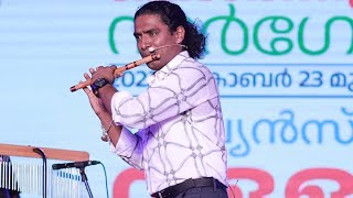 Rajesh Cherthala Flute Playing In Chengannur Peruma