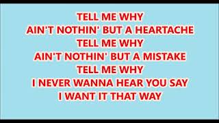 Backstreet Boys - I Want It That Way (Lyrics) (가사) (歌詞)