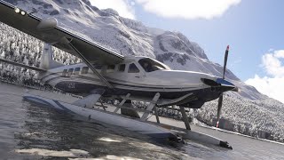 Skiing by Float - Lake Como To Saint Moritz  - MSFS 2024