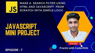 Create a Search filter using html and JavaScript from Scratch with simple logic | CoderRitik