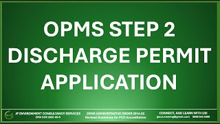 STEP 2 OPMS DISCHARGE PERMIT APPLICATION
