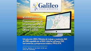 Webinar CHC Geomatics Office 2 (CGO): Procesamiento datos GNSS