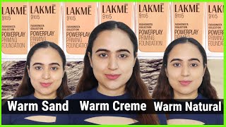 Lakme 9 to 5 Powerplay Priming Foundation Shades for Warm Undertones | Waysheblushes