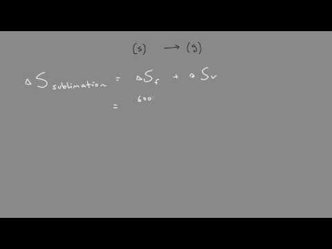 Calculate Entropy of Sublimation Calculate Entropy of Sublimation