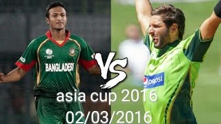 bangladesh vs pakistan asia cup 2016 highlights