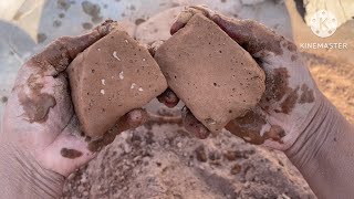 Red Mud Soaked in Water \u0026 Dry floor Crumbling Satisfying ASMR