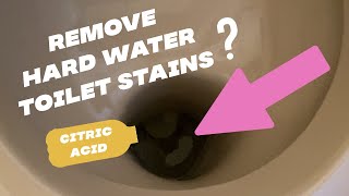 Does citric acid remove hard water build up?