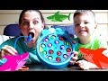 Caleb & Mommy Play Baby Shark Let's Go Fishing Family Fun Game