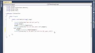 Visual C# 2010 Lesson 7 - Converting Data Types