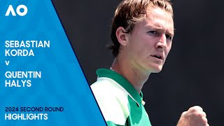 Sebastian Korda v Quentin Halys Highlights | Australian Open 2024 Second Round