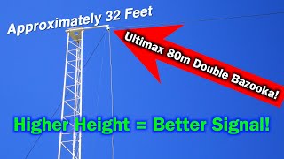 Ultimax 80m Double Bazooka | Relocating my 80m Double Bazooka Higher for Better Signal