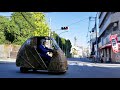 【竹虎】日本唯一の虎竹電気自動車「竹トラッカー」大阪ラン御堂筋～高島屋～通天閣 竹虎