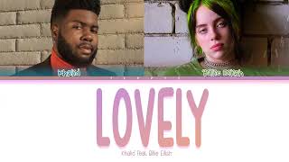 Billie Eilish feat Khalid 'lovely' (Color Coded Lyrics)