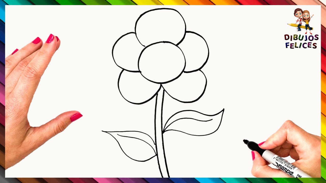 Cómo Dibujar Una Flor Bonita De Forma Fácil Y Rápida 🌼 - YouTube