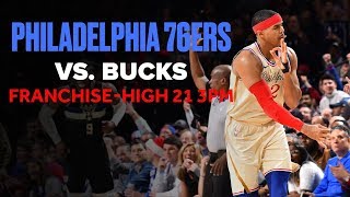 76ers Hit Franchise Record 21 3PTs vs. Bucks | Christmas Day Highlights
