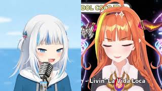 [Hololive Duet] Gawr Gura & Kiryu Coco sing Livin' La Vida Loca by Ricky Martin