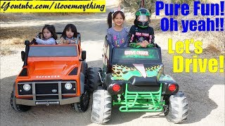 Kids Toy Channel: 24 Volts Power Wheels! 12 Volts Ride-On Car Land Rover Defender. Kids' TOY CARS!