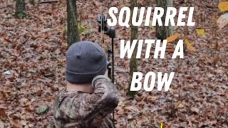 Squirrel hunt with a bow