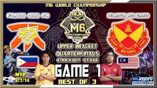 FNATIC ONIC PH vs SRG Game 1 | KELRA BRUNO vs INNOCENT MOSKOV | M6 World Championship Knockout Stage