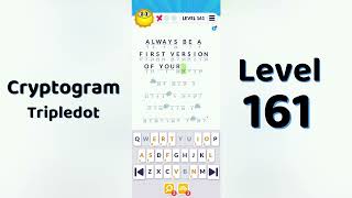 Cryptogram Tripledo Level 161 Solutions 🧩 | Logic Puzzle Game | Mini Boss
