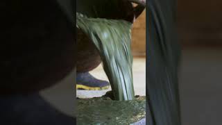 Making olive oil soap requires a lot of pouring, shaping, and stamping. #asmr #soapmaking #howto