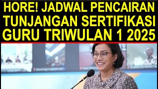 Breaking news hore guru sertifikasi dan non sertifikasi full senyum jadwal pencairan triwulan 1 2025