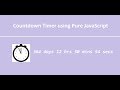 Countdown Timer using Pure JavaScript