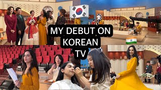 🇰🇷MY DEBUT ON KOREAN NATIONAL TV 📺 Indian girl in Korea 🇮🇳❤️