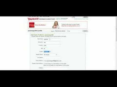 How to change your yahoo! profile information How to change your yahoo! profile information