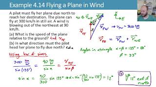 4.5 Example 4.14 Flying a Plane in Wind