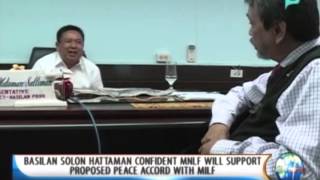 NewsLife: Basilan Solon Hataman confident MNLF will support proposed peace accord w/ MILF