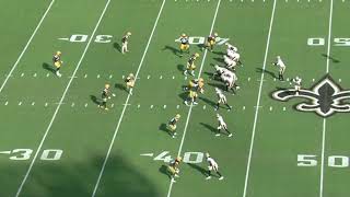 5  Saints motion to 4x1 tight end delay screen vs GB week 1 2021