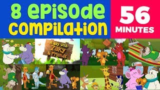 Zaky Cartoon Compilation - 8 Episodes | A Day With Zaky & Friends