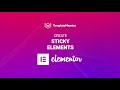 How To Make Any Website Element Sticky with Elementor | Sticky Sections In Elementor