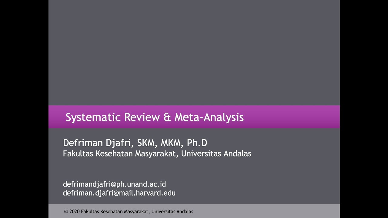 Systematic Review & Meta-Analysis - YouTube