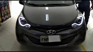 Farol Esportivo Led Hyundai HB20 Máscara Negra