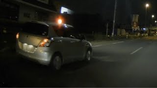 超カワイイ覆面パトカー（スイフト）の赤上げ走行！これ以上可愛い覆面パトカー他にあります？ドラレコ