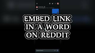 How To Embed A Link On Reddit Post | Create Hyperlink On Reddit