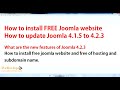 How to install a FREE Joomla website and FREE hosting with a subdomain name